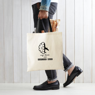 Grappig Mijn Brein staat op Vliegtuigstand Collega Tote Bag