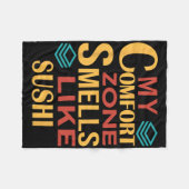 Grappig Mijn Comfortzone Ruikt Als Sushi Fleece Deken (Voorkant (Horizontaal))