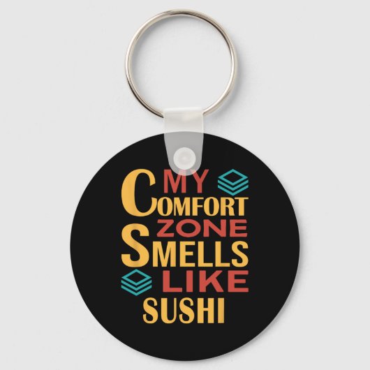 Grappig Mijn Comfortzone Ruikt Als Sushi Sleutelhanger (Voorkant)