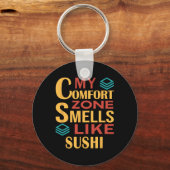 Grappig Mijn Comfortzone Ruikt Als Sushi Sleutelhanger (Voorkant)