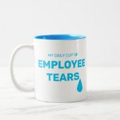 Grappig mijn dagelijks kopje met tranen tweekleurige koffiemok (Links)