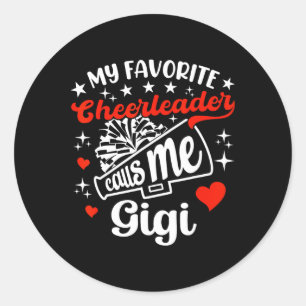 Grappig, mijn favoriete cheerleader noemt me Gigi  Ronde Sticker