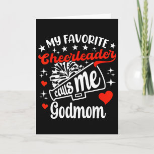 Grappig mijn favoriete cheerleader noemt me Godmom Kaart