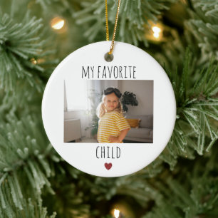 Grappig Mijn favoriete Kind 2 Foto Aangepast Keramisch Ornament