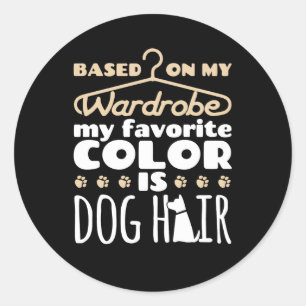 Grappig mijn favoriete kleur is hond haar groomer ronde sticker
