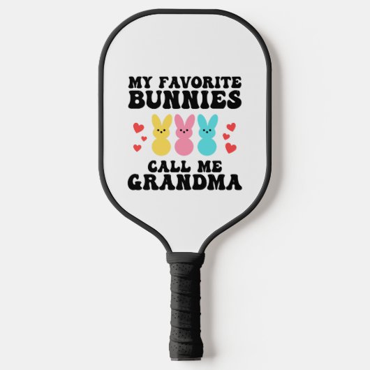 Grappig mijn favoriete konijntjes noemen me oma mo pickleball paddle (Voorkant)