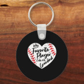 Grappig, mijn favoriete speler noemt me opa honkba sleutelhanger (Voorkant)