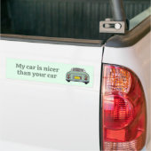 Grappig Mijn groene Figaro auto is mooier Bumperst Bumpersticker (Op Truck)