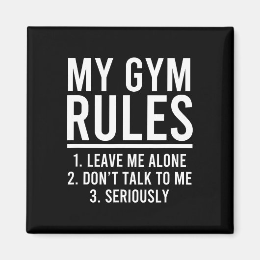 Grappig, mijn gym regels magneet (Voorkant)