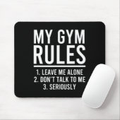 Grappig, mijn gym regels muismat (Met muis)
