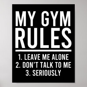 Grappig, mijn gym regels poster