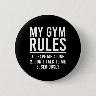 Grappig, mijn gym regels ronde button 5,7 cm