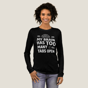Grappig "Mijn Hersenen Hebben Te Veel Tabbladen Op Tri-Blend Shirt