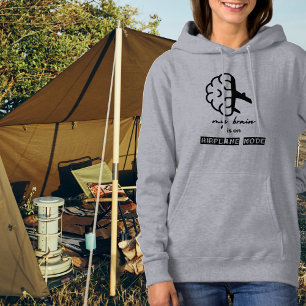 Grappig Mijn Hersenen staan in Vliegtuigstand Coll Hoodie