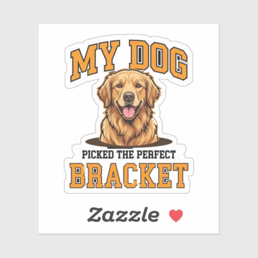 Grappig Mijn Hond Koos De Perfecte Bracket Basketb Sticker (Vel)