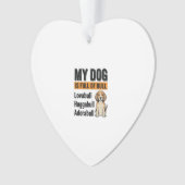 Grappig Mijn Hond Zit Vol Met Brutale Beagle Vinta Ornament (voorkant)