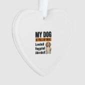 Grappig Mijn Hond Zit Vol Met Brutale Beagle Vinta Ornament (voorkant)