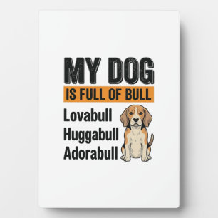 Grappig Mijn Hond Zit Vol Met Olie Beagle Vintage  Fotoplaat
