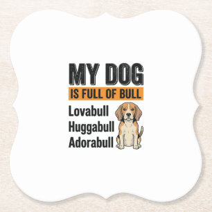 Grappig Mijn Hond Zit Vol Met Olie Beagle Vintage  Kartonnen Onderzetters