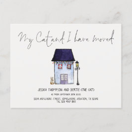 Grappig Mijn kat en ik hebben verplaatst Script Ni Aankondigingskaart