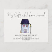 Grappig Mijn kat en ik hebben verplaatst Script Ni Aankondigingskaart (Voorkant)