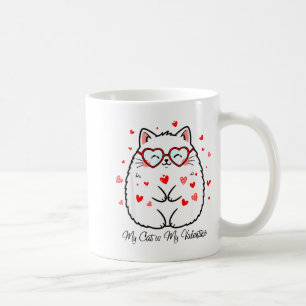 Grappig Mijn Kat Is Mijn Valentijn Schattige Kat L Koffiemok