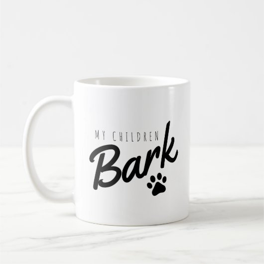 Grappig mijn kinderen blaffen hond mam koffiemok (Links)