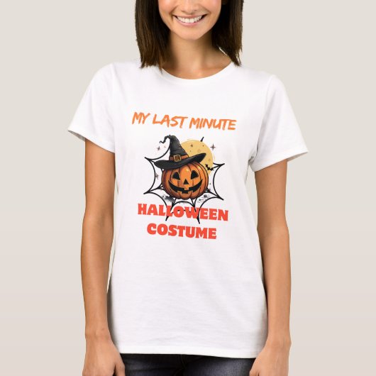 Grappig MIJN LAST MINUTE HALLOWEEN CUSTAME Ghost P T-shirt (Voorkant)
