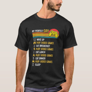 Grappig Mijn Perfecte Dag Videospellen Cool Gamer T-shirt