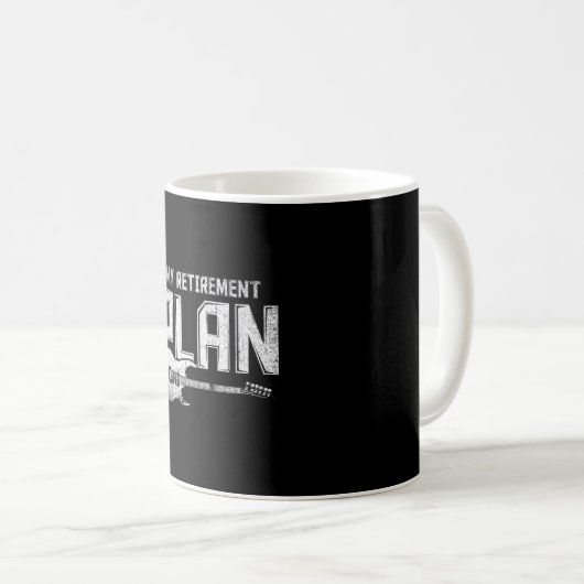 Grappig Mijn Plan Retirement Gitaar Koffiemok (Voorkant rechts)