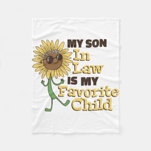 Grappig mijn schoonzoon is mijn favoriete kind fam fleece deken (Voorkant)