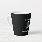 Grappig Mijn Sociale Batterij Is Leeg - Introvert Latte Mok (Linkerhoek)