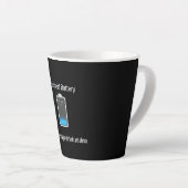 Grappig Mijn Sociale Batterij Is Leeg - Introvert Latte Mok (Rechterhoek)