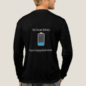 Grappig Mijn Sociale Batterij Is Leeg - Introvert  Tri-Blend Shirt (Achterkant volledig)