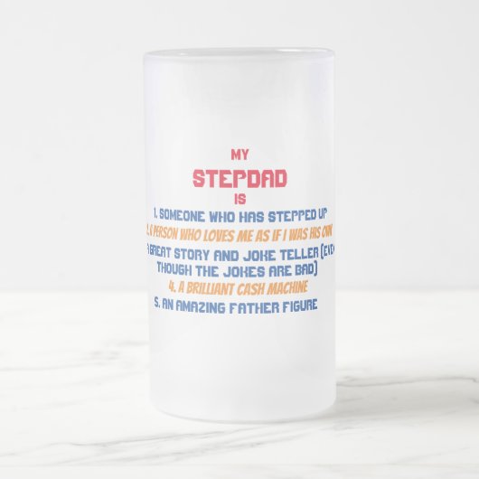 Grappig mijn stiefvader citaat matglas bierpul (Center)