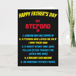 Grappig mijn stiefvader Quote Vaderdag Kaart
