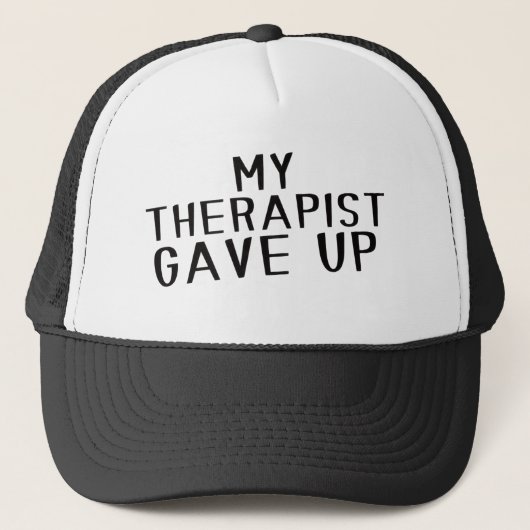 Grappig Mijn Therapeut Heeft Het Opgegeven Mentale Trucker Pet (Voorkant)