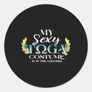 Grappig Mijn Y Toga Kostuum Vrouwen Mannen Hallowe Ronde Sticker