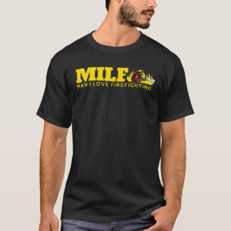 Grappig MILF Man Ik hou van brandweerman Fire De T-shirt
