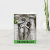 Grappig Millennial Statue Happy Birthday Kaart (Voorkant)