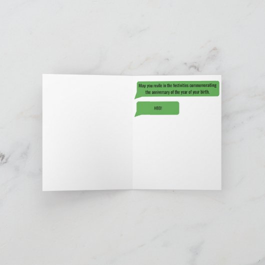 Grappig Millennial Statue Happy Birthday Kaart (Binnen)