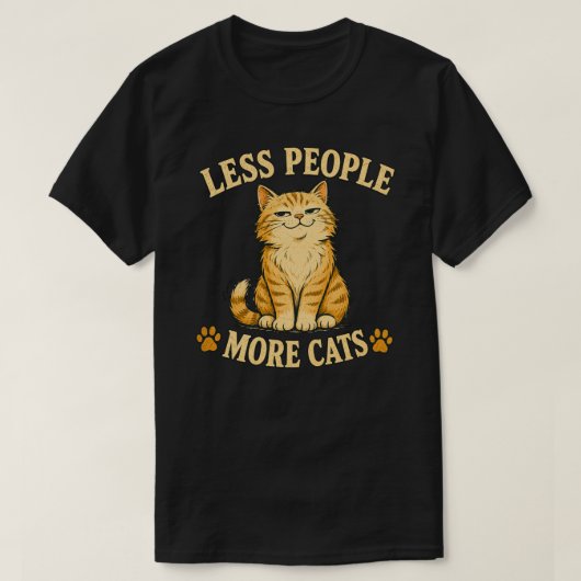 Grappig Minder Mensen Meer Katten Ontwerp T-shirt (Design voorkant)