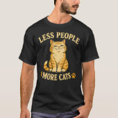 Grappig Minder Mensen Meer Katten Ontwerp T-shirt (Voorkant)