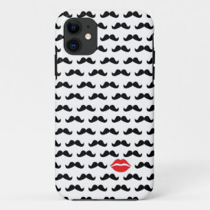 Grappig mini snor met lippen voor je telefoon!! iPhone 11 hoesje