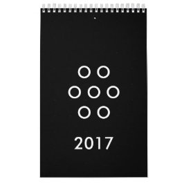 Grappig minimalisme cirkels zwart en wit kalender