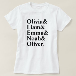 Grappig minimalistisch aangepaste tekstnaamlijst S T-shirt