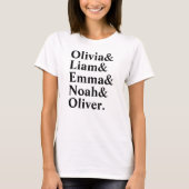 Grappig minimalistisch aangepaste tekstnaamlijst S T-shirt (Voorkant)