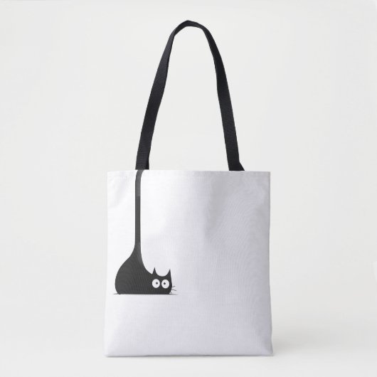 Grappig minimalistisch cadeau voor kattenliefhebbe tote bag (Voorkant)