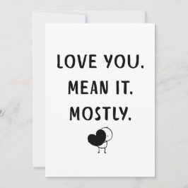 Grappig Minimalistisch Liefdescitaatontwerp Feestdagenkaart