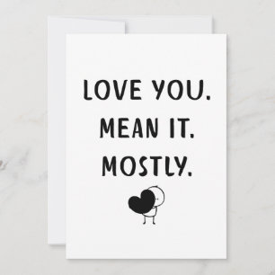 Grappig Minimalistisch Liefdescitaatontwerp Feestdagenkaart